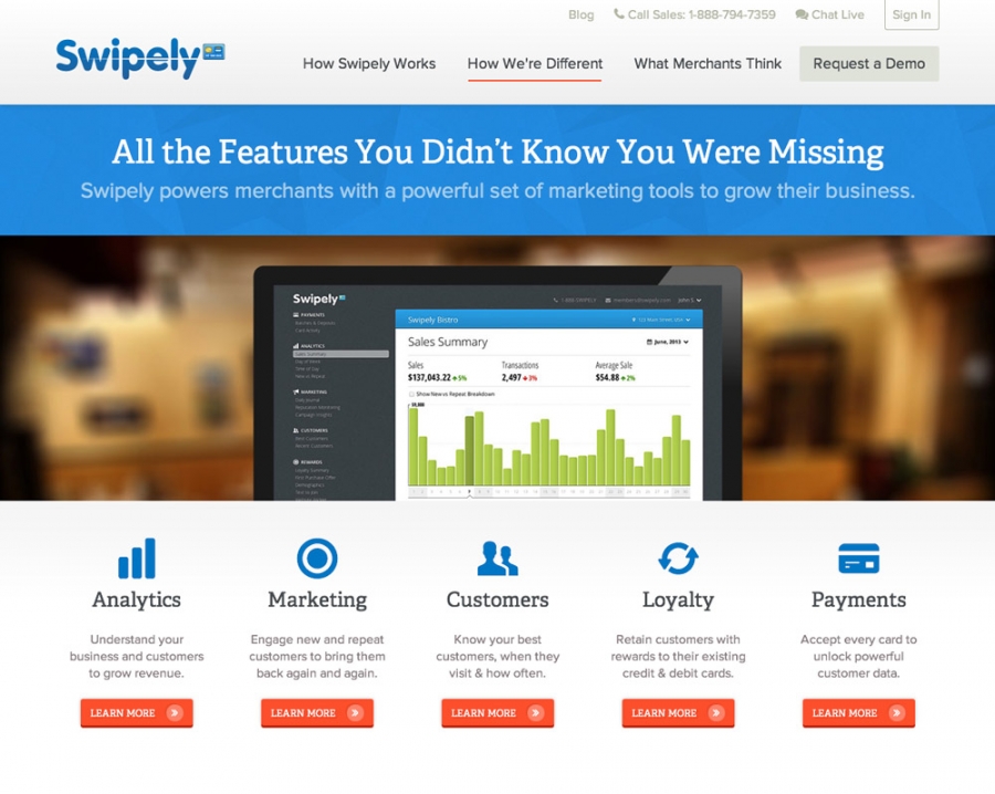 Swipely Features Page