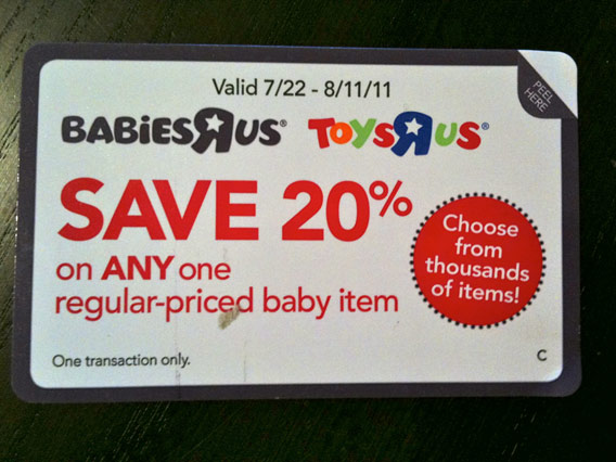 Save 20% on any one regular-priced baby item