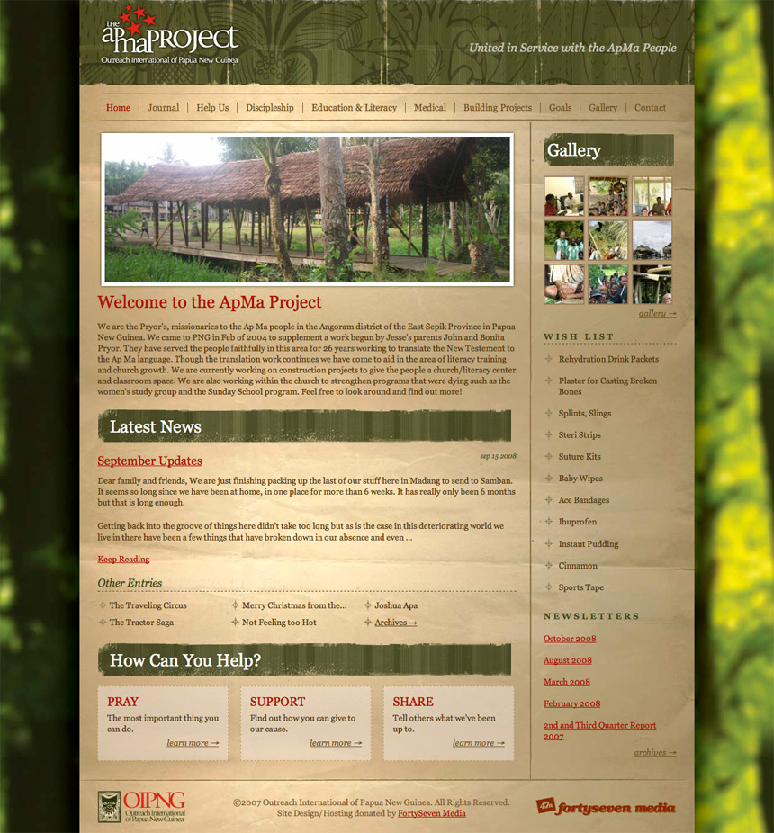 Ap Ma Project Website