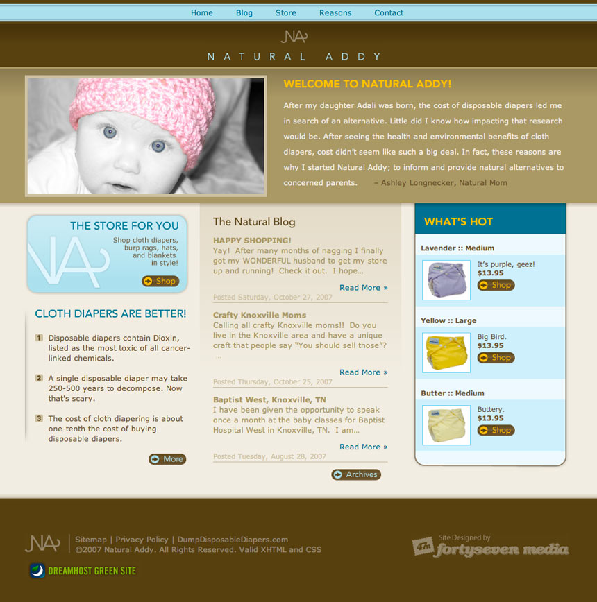 Natural Addy Homepage