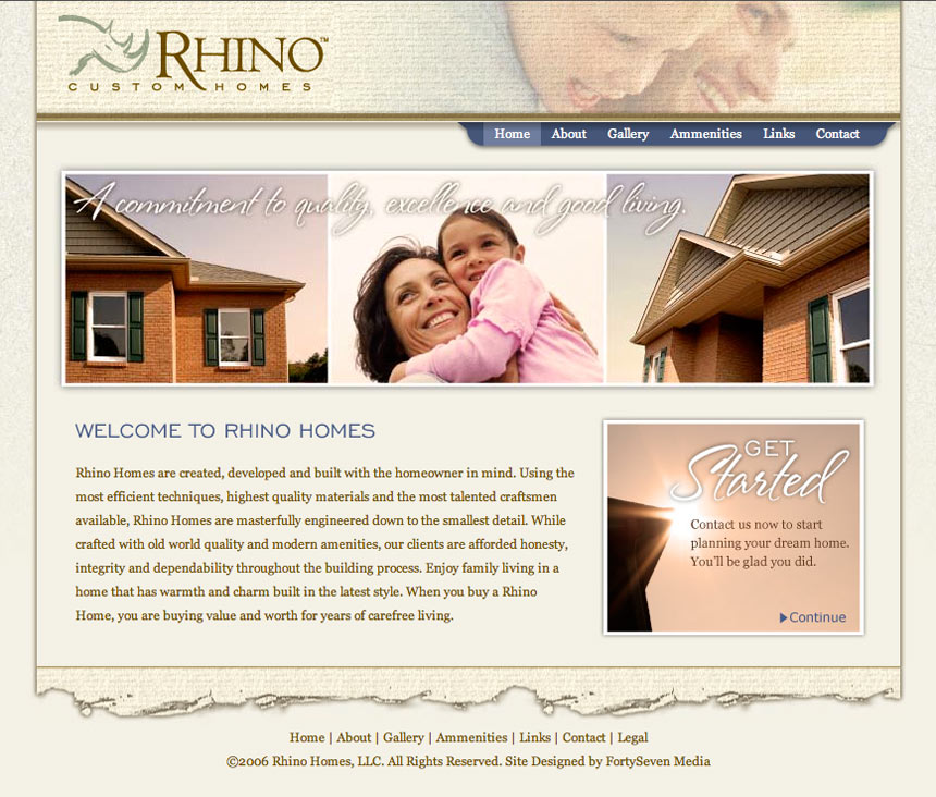 Rhino Homes Website