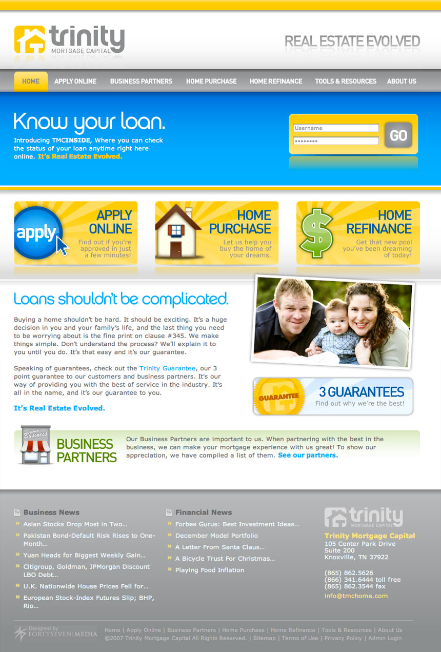 Trinity Mortgage Homepage
