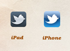 Twitter icons for iPhone and iPad