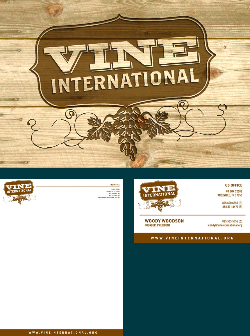 Vine International Logo and Stationary
