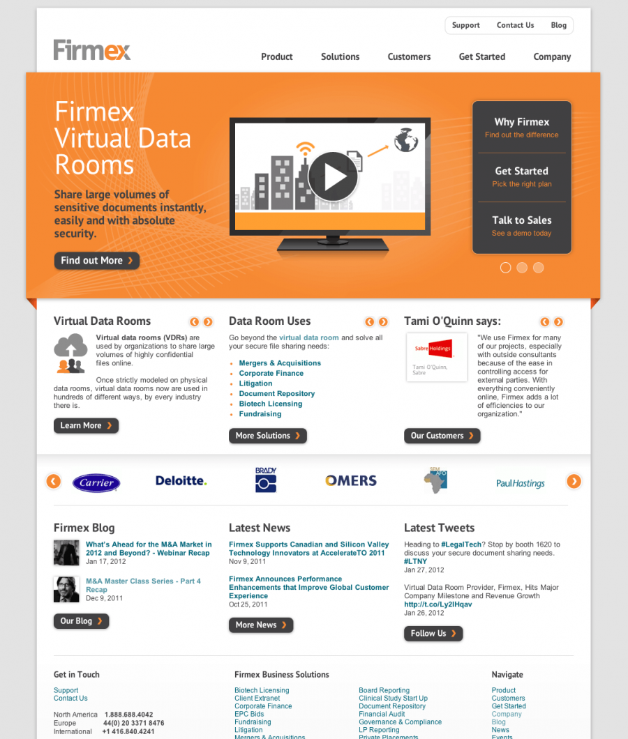 Firmex Homepage