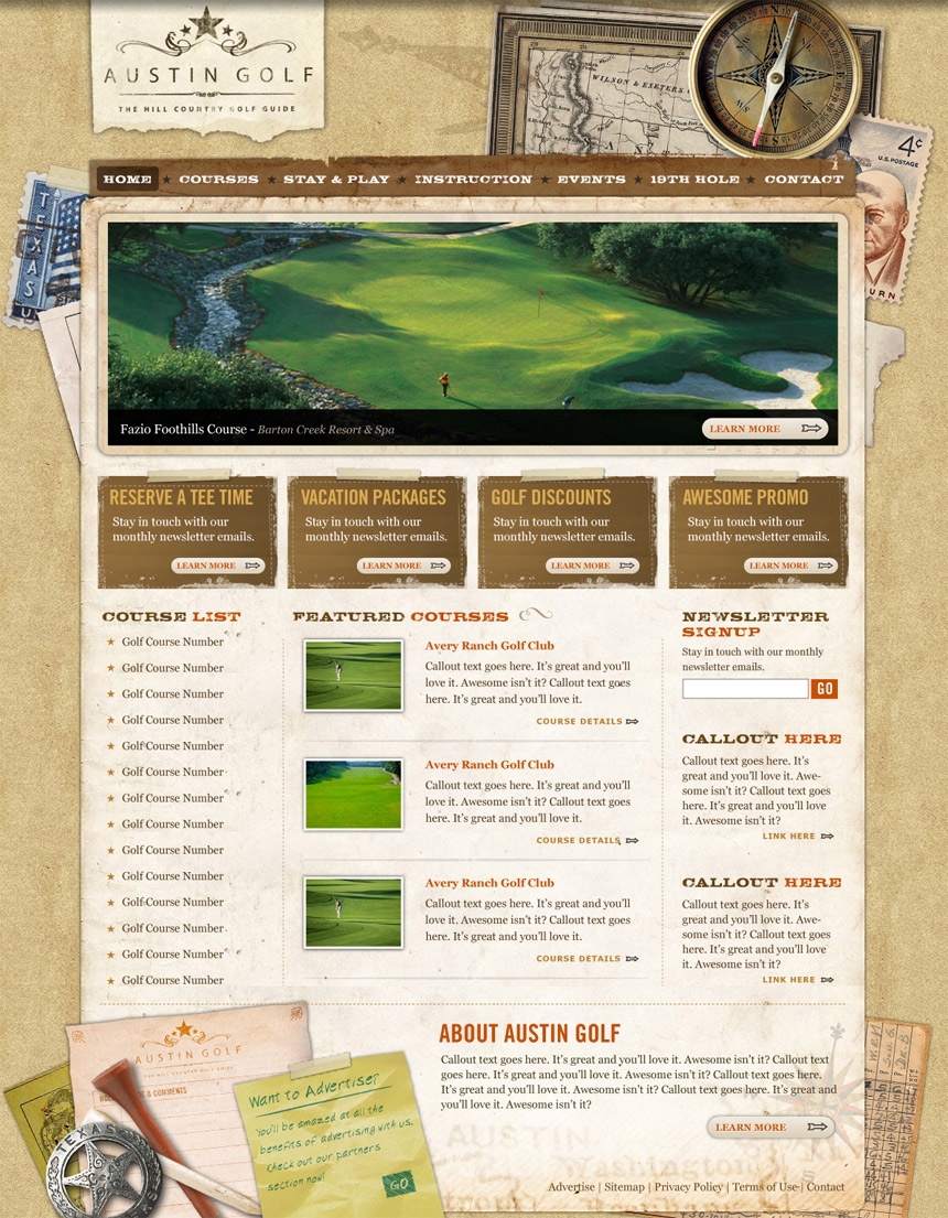 Austin Golf Homepage